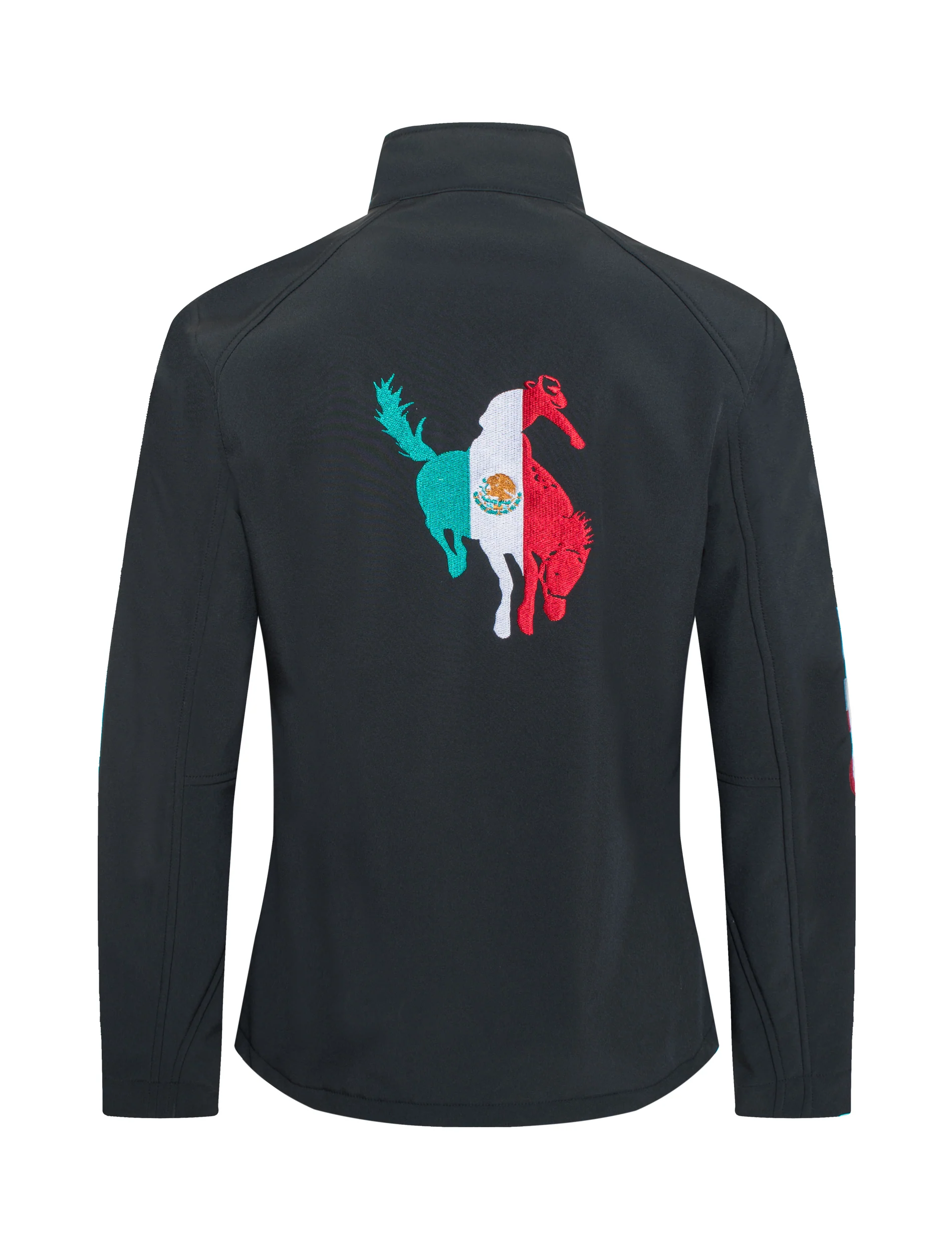 Women's Western Aztec Print Jacket -LJ650EMB-MHL-BLACK - Image 2