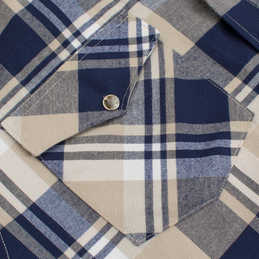 Men's Western Flannel Shirts With Snap Buttons -FLS300-307 - Image 3