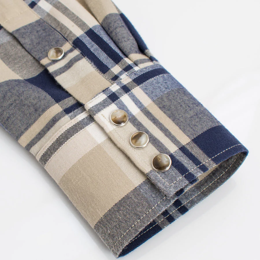 Men's Western Flannel Shirts With Snap Buttons -FLS300-307 - Image 4