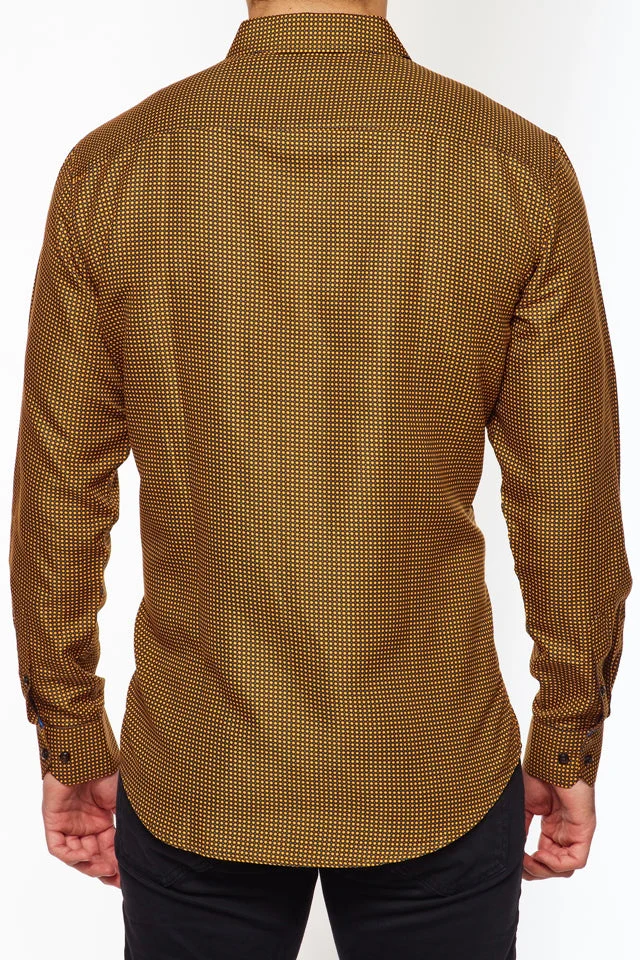 Mens Long Sleeve Printed Casual Button-Down Shirts HLS2004-117 - Image 4
