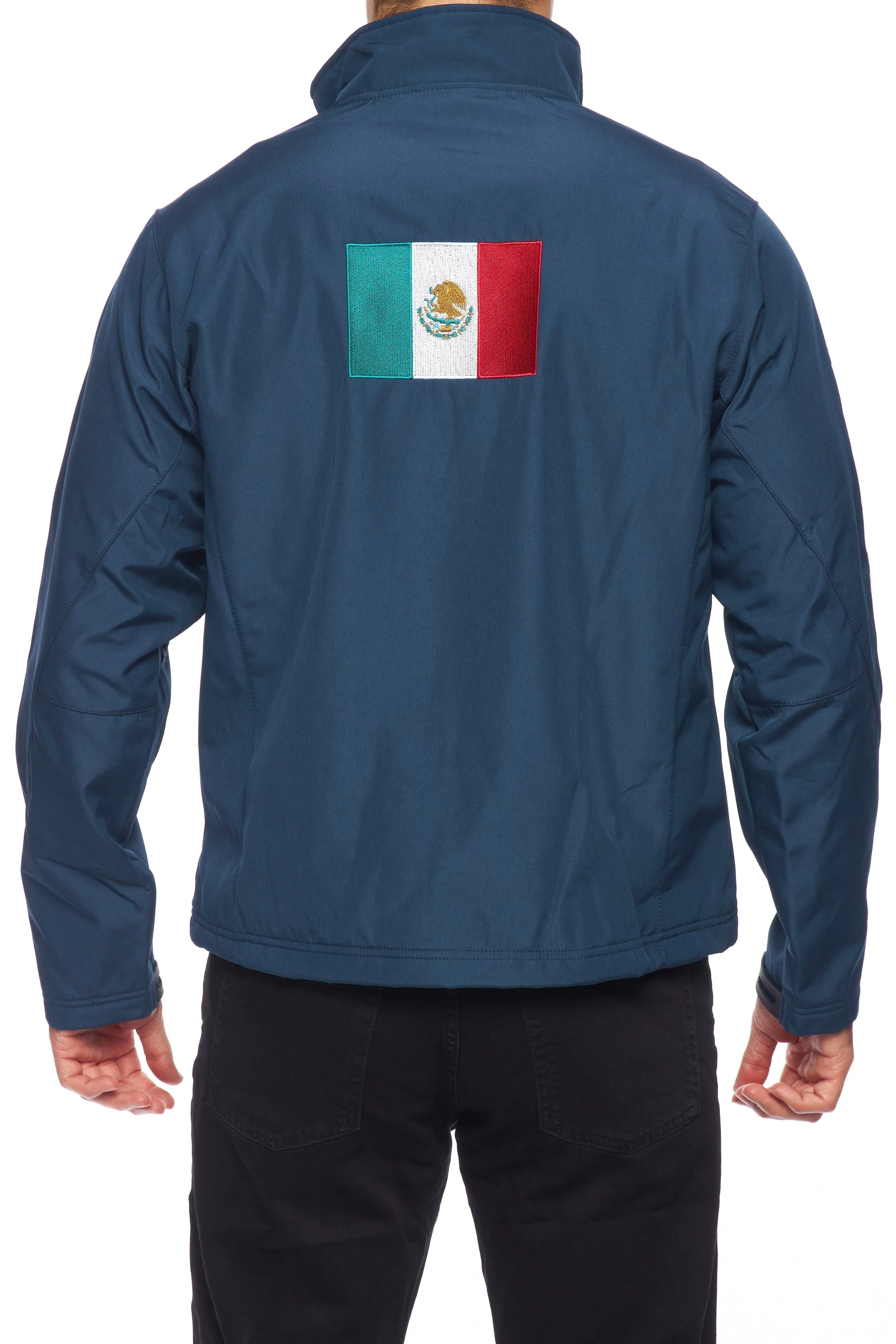 Men's Soft Shell Bonded Jacket-NJ650-EMB-MEX-NAVY