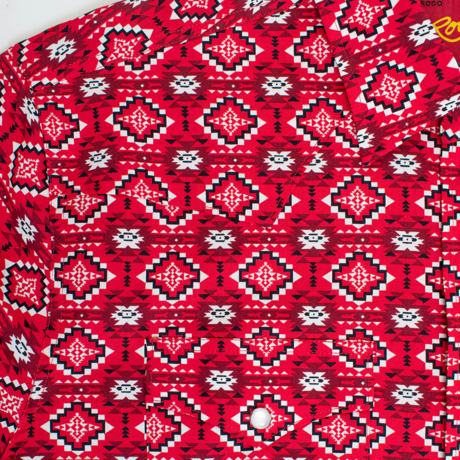 Men's Western Pearl Snap Aztec Print Shirt - PS100L-178 - Image 3