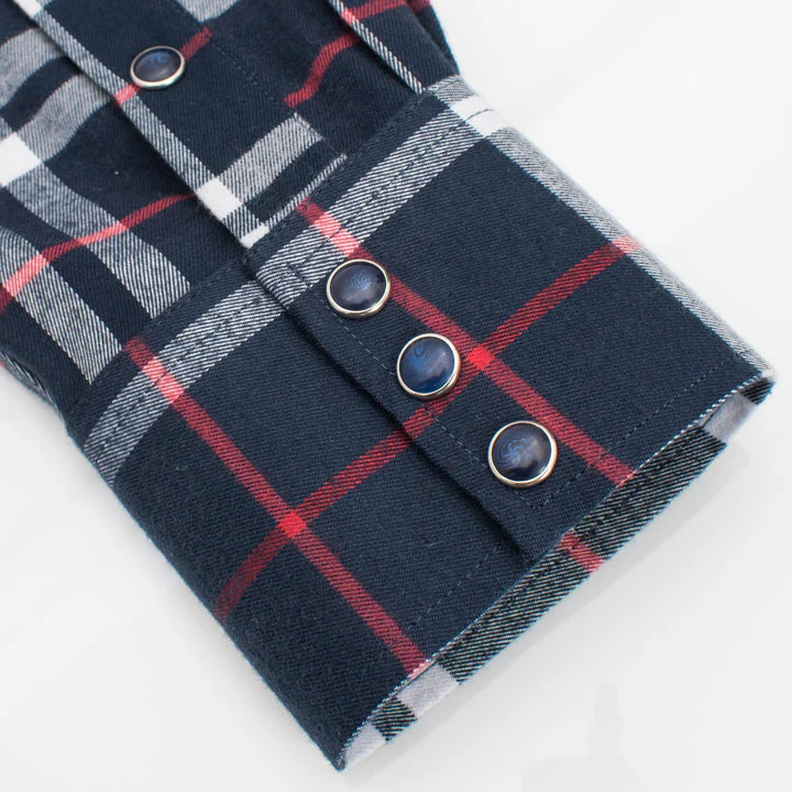Men's Western Flannel Shirts With Snap Buttons -FLS300-306 - Image 5