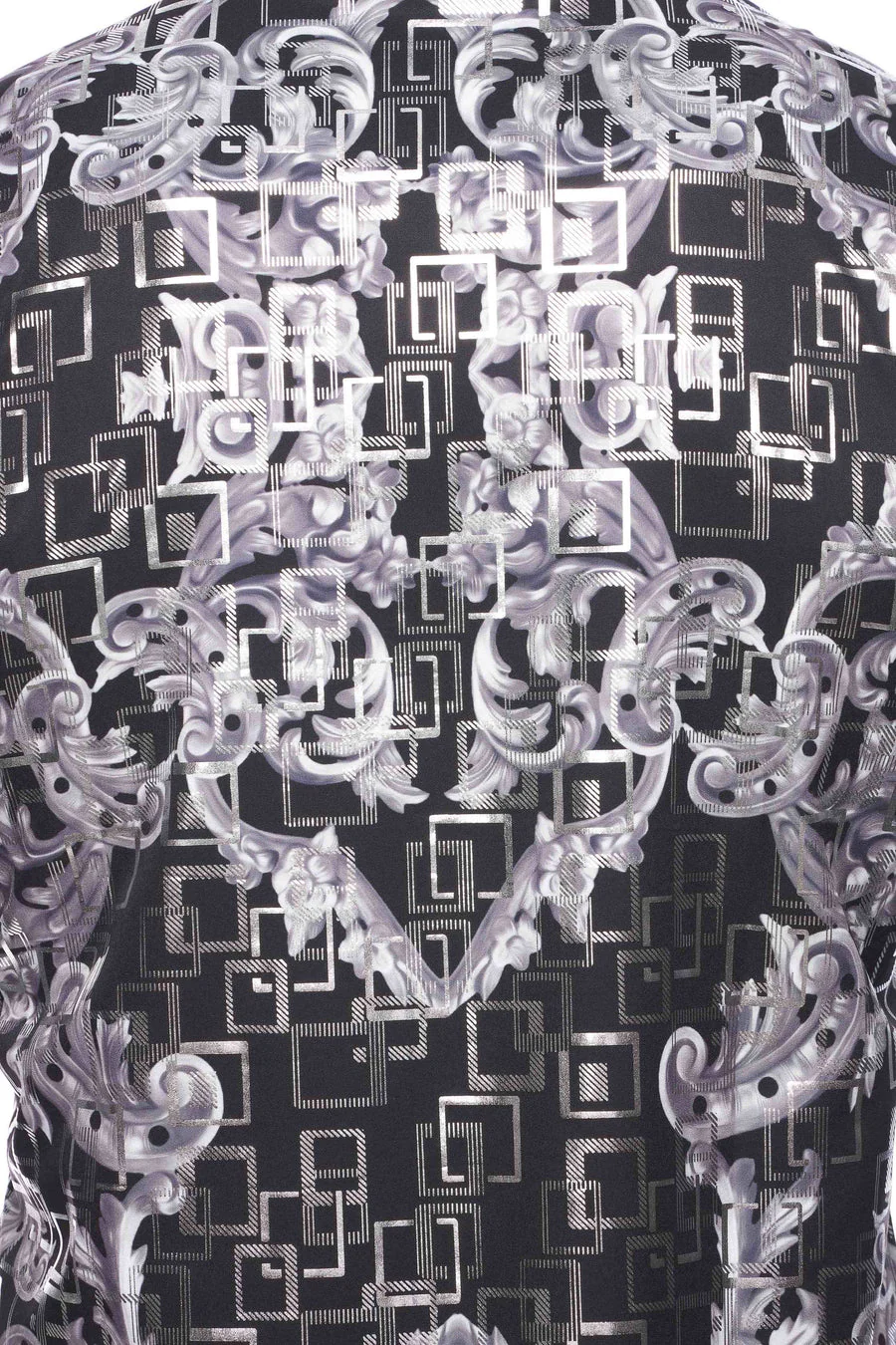 Mens Luxury Brand Printed Silk Like Shirts-HLS2002L-515 - Image 3