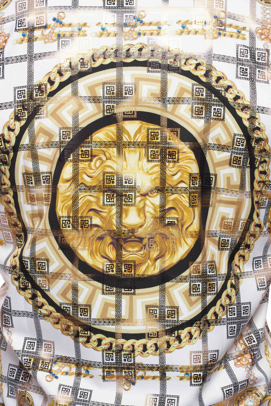 Mens Luxury Brand Printed Silk Like Shirts-HLS2002L-523 - Image 2