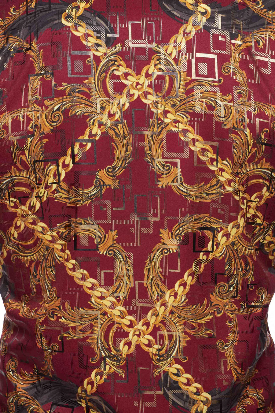 Mens Luxury Brand Printed Silk Like Shirts-HLS2002L-532 - Image 3