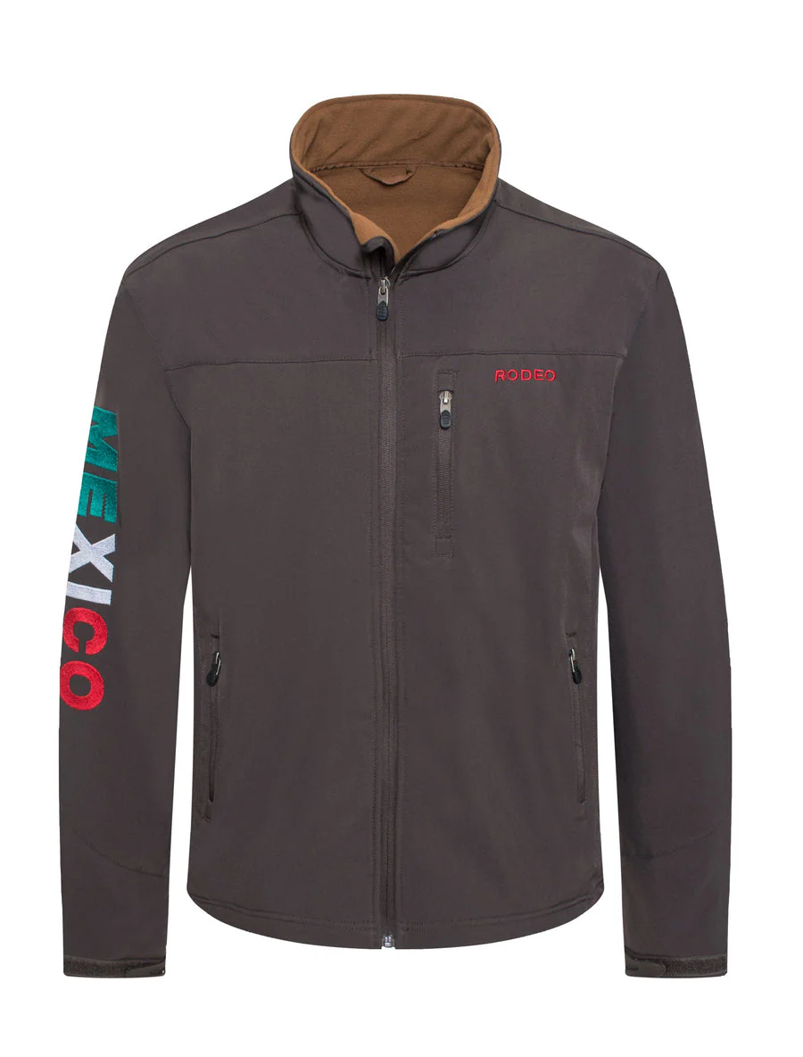 Men's Soft Shell Bonded Jacket With Embroidery-NJ650EMB-MHL-BROWN