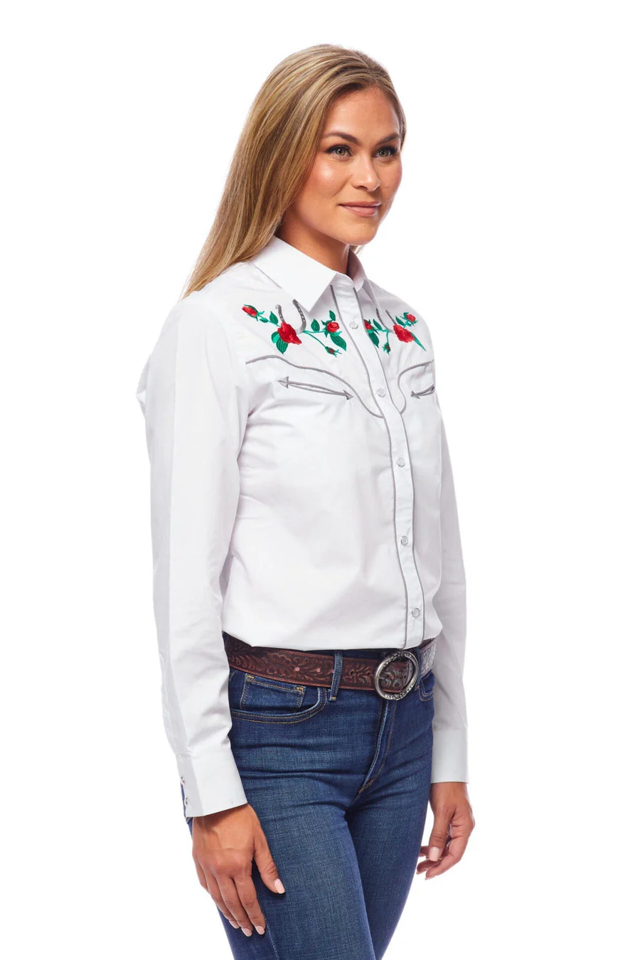 Women’s Western Embroidered Shirts-LS500-505 - Image 2