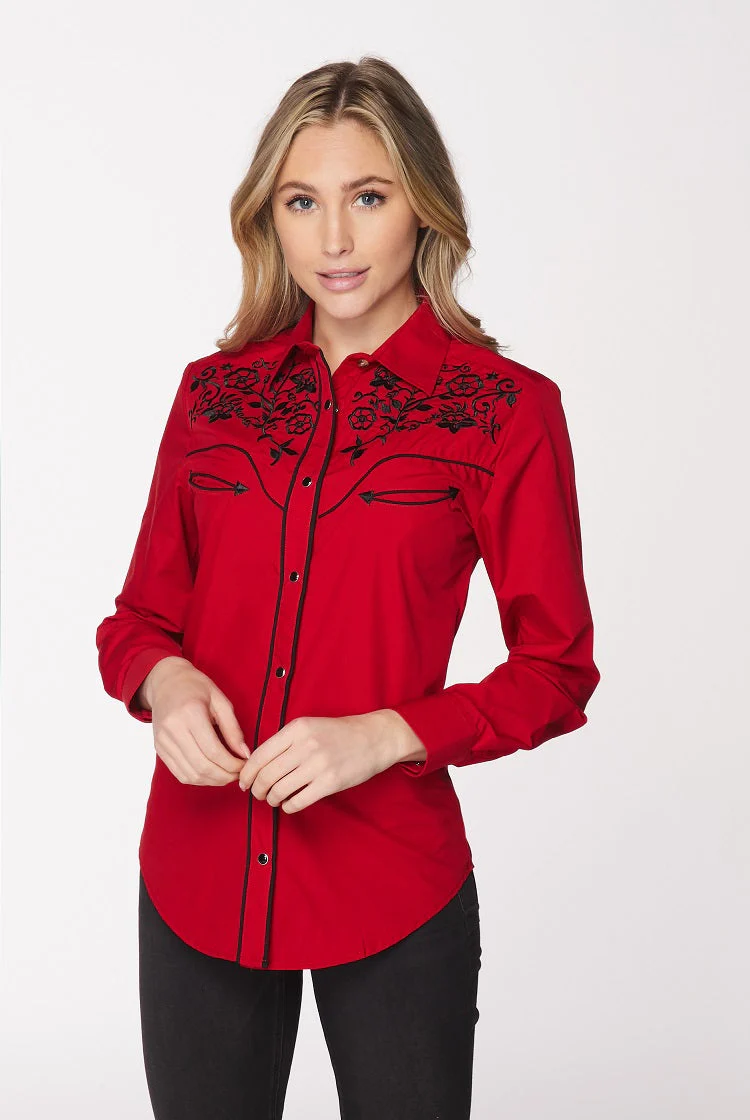 Women’s Western Embroidered Shirts -LS500-508 - Image 3