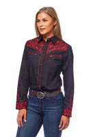 Women’s Western Embroidered Shirts -LS500-512 - Image 3