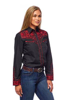 Women’s Western Embroidered Shirts -LS500-512 - Image 5
