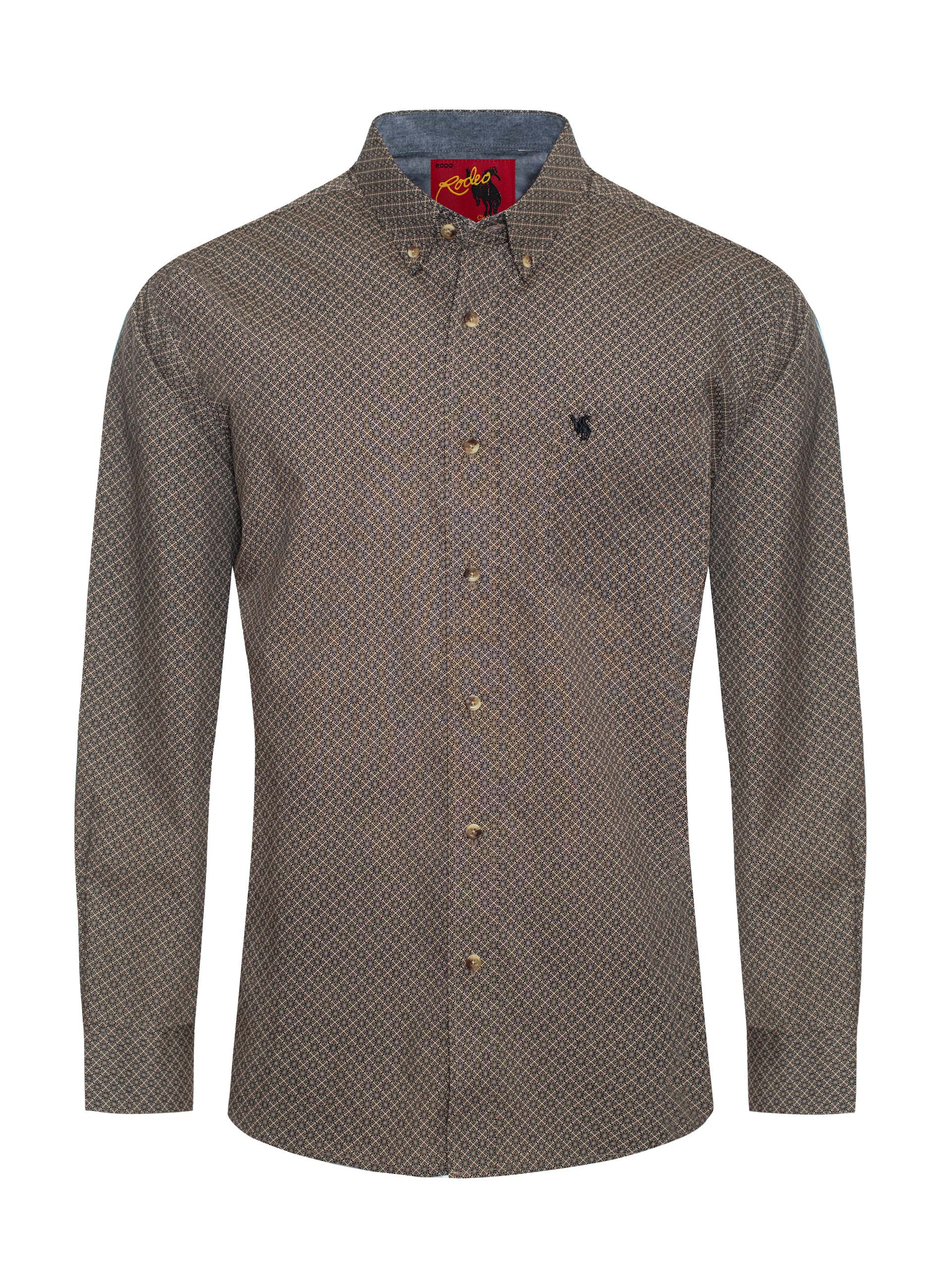 MEN'S 100% COTTON POPLIN PRINT SHIRTS-PS300L-3007
