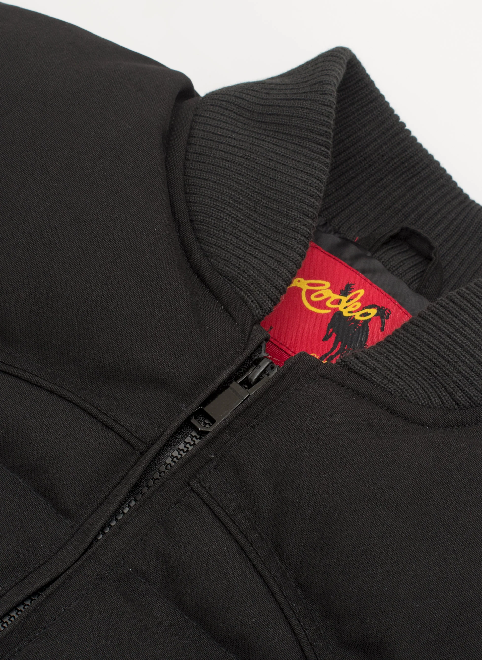 Men's Canvas Quilted Puffer Jacket -ACJ29-BLACK - Image 3