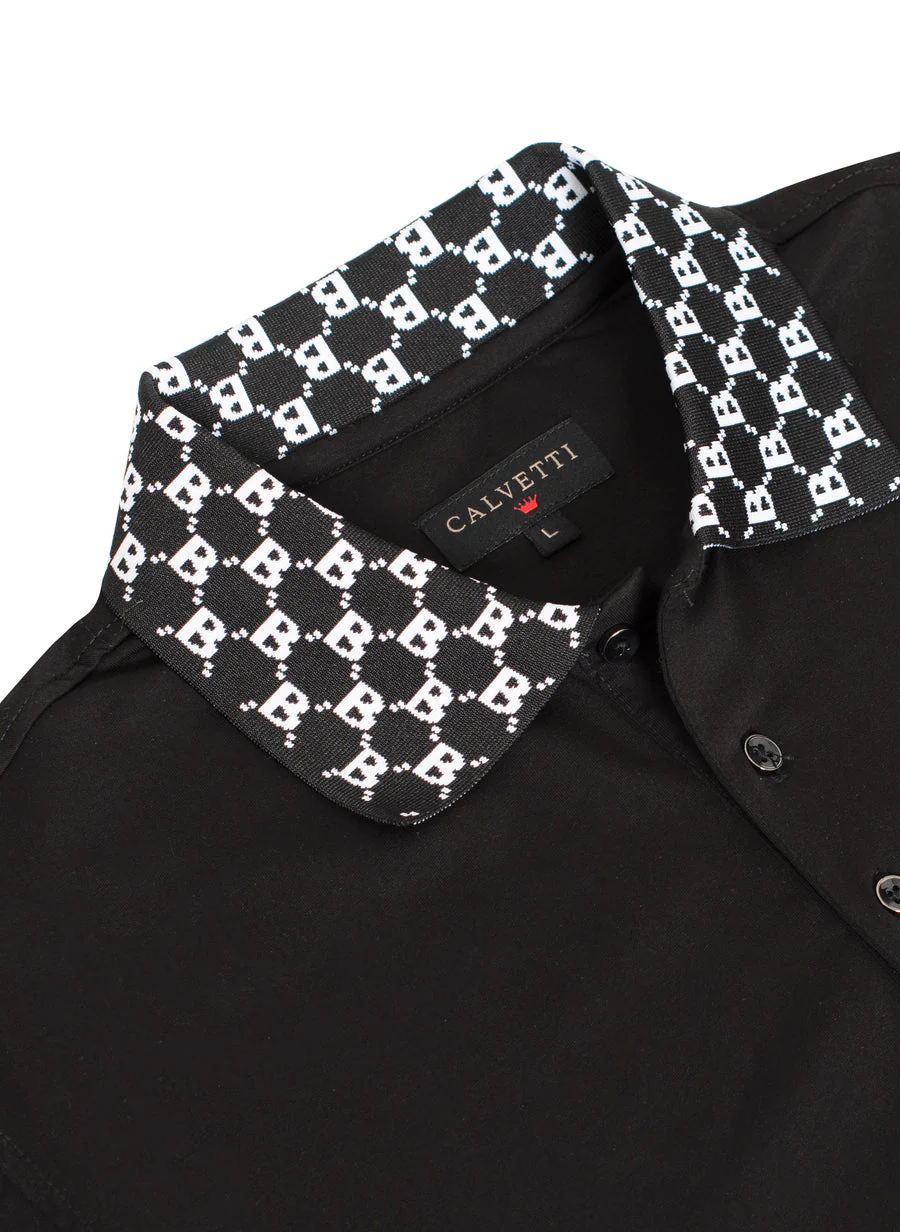 MEN'S COTTON/POLY FANCY POLO SHIRTS-CS200-201 - Image 2