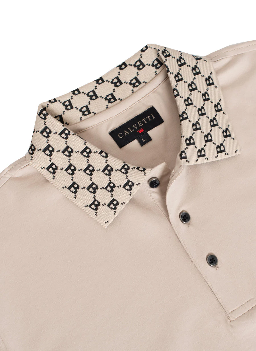 MEN'S COTTON/POLY FANCY POLO SHIRTS-CS200-203 - Image 2