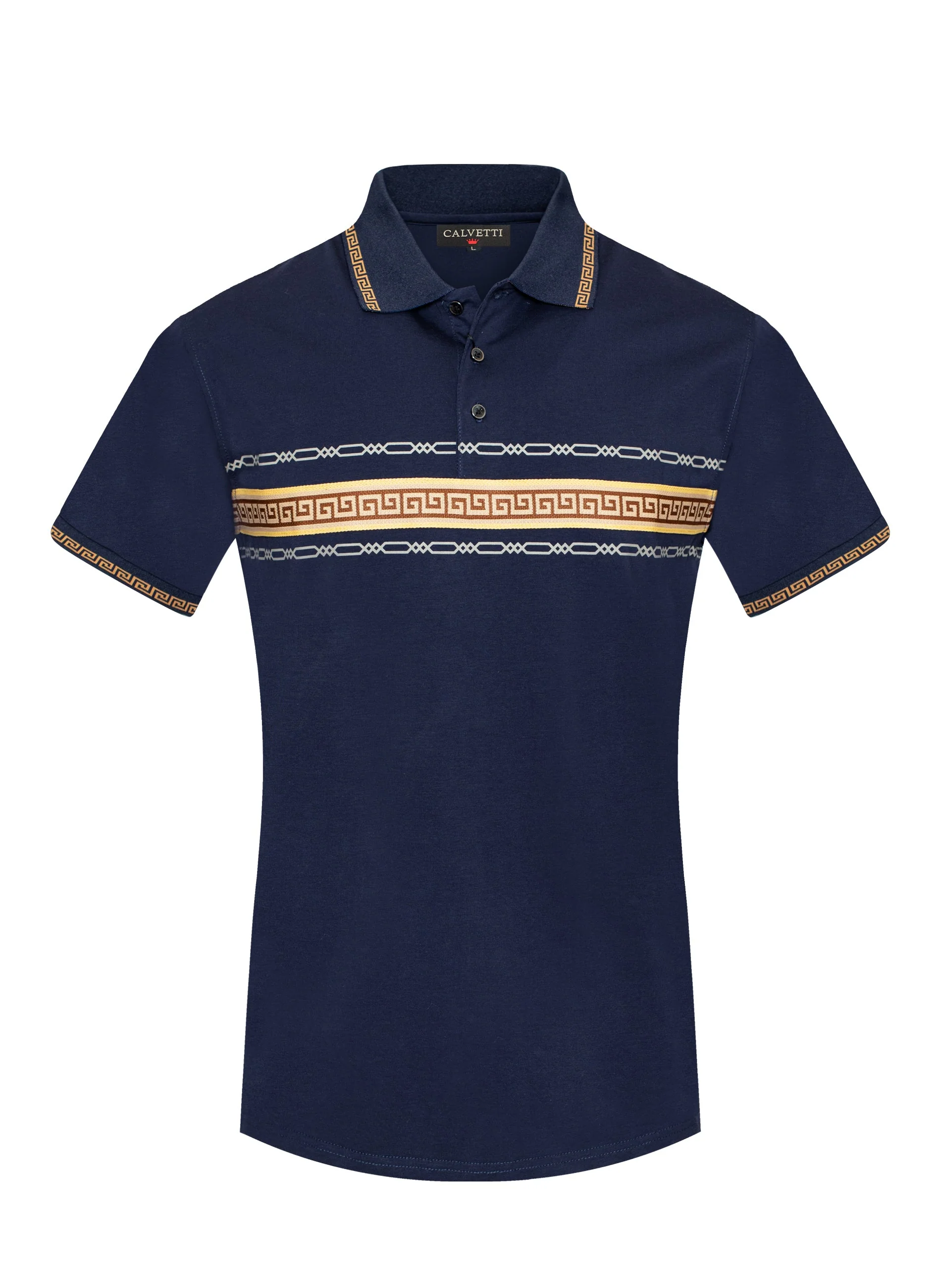 MEN'S COTTON/POLY FANCY POLO SHIRTS-CS200-207