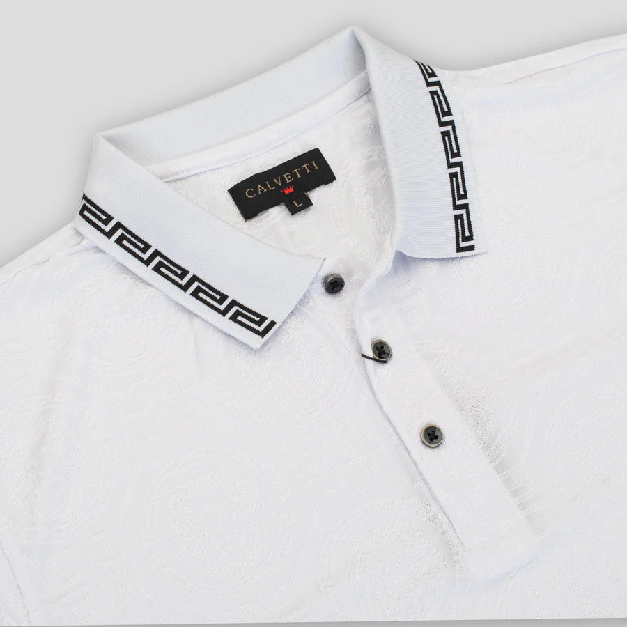 MEN'S COTTON/POLY FANCY POLO SHIRTS-CS200-211 - Image 2