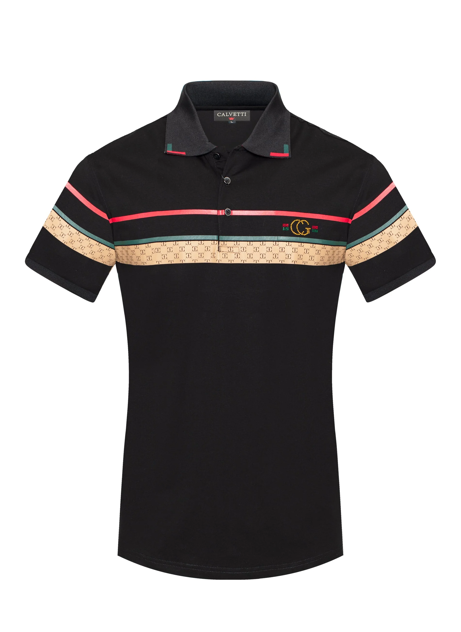 MEN'S COTTON/POLY FANCY POLO SHIRTS-CS200-214