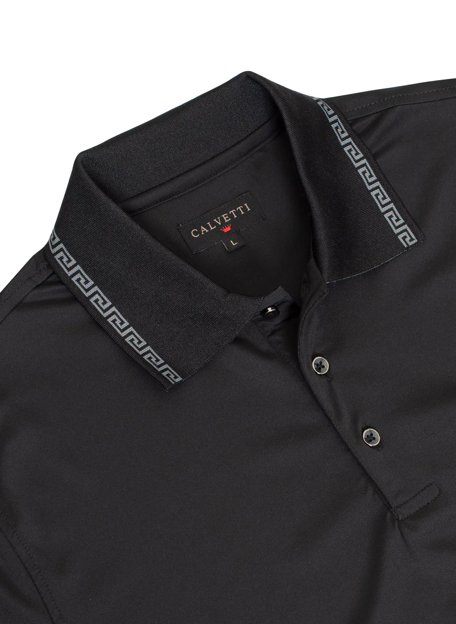 MEN'S COTTON/POLY FANCY POLO SHIRTS-CS200-221 - Image 2
