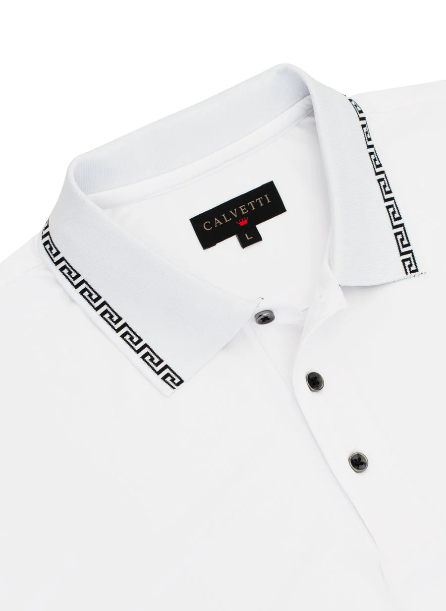 MEN'S COTTON/POLY FANCY POLO SHIRTS-CS200-222 - Image 2