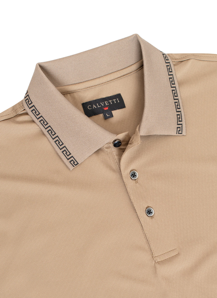MEN'S COTTON/POLY FANCY POLO SHIRTS-CS200-223 - Image 2