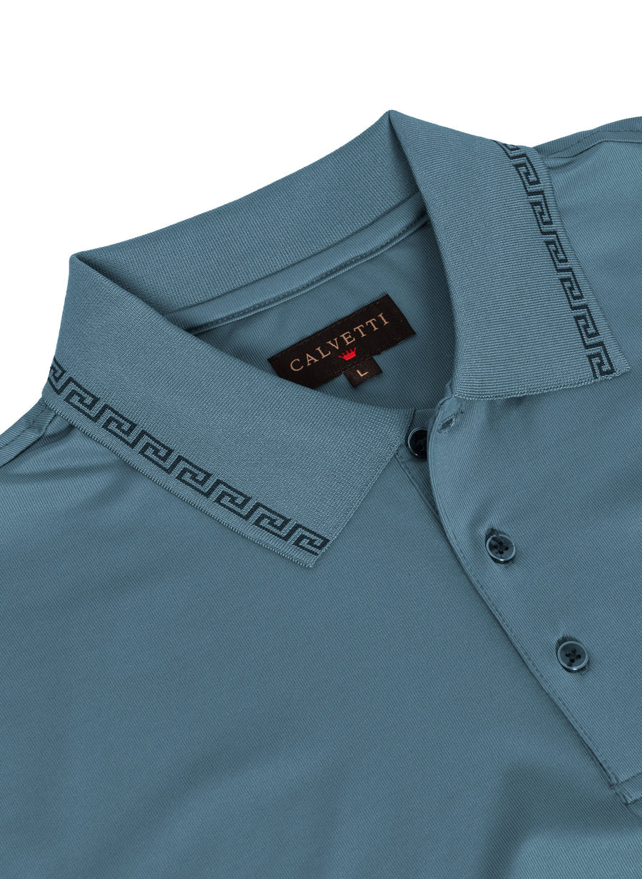 MEN'S COTTON/POLY FANCY POLO SHIRTS-CS200-224 - Image 2
