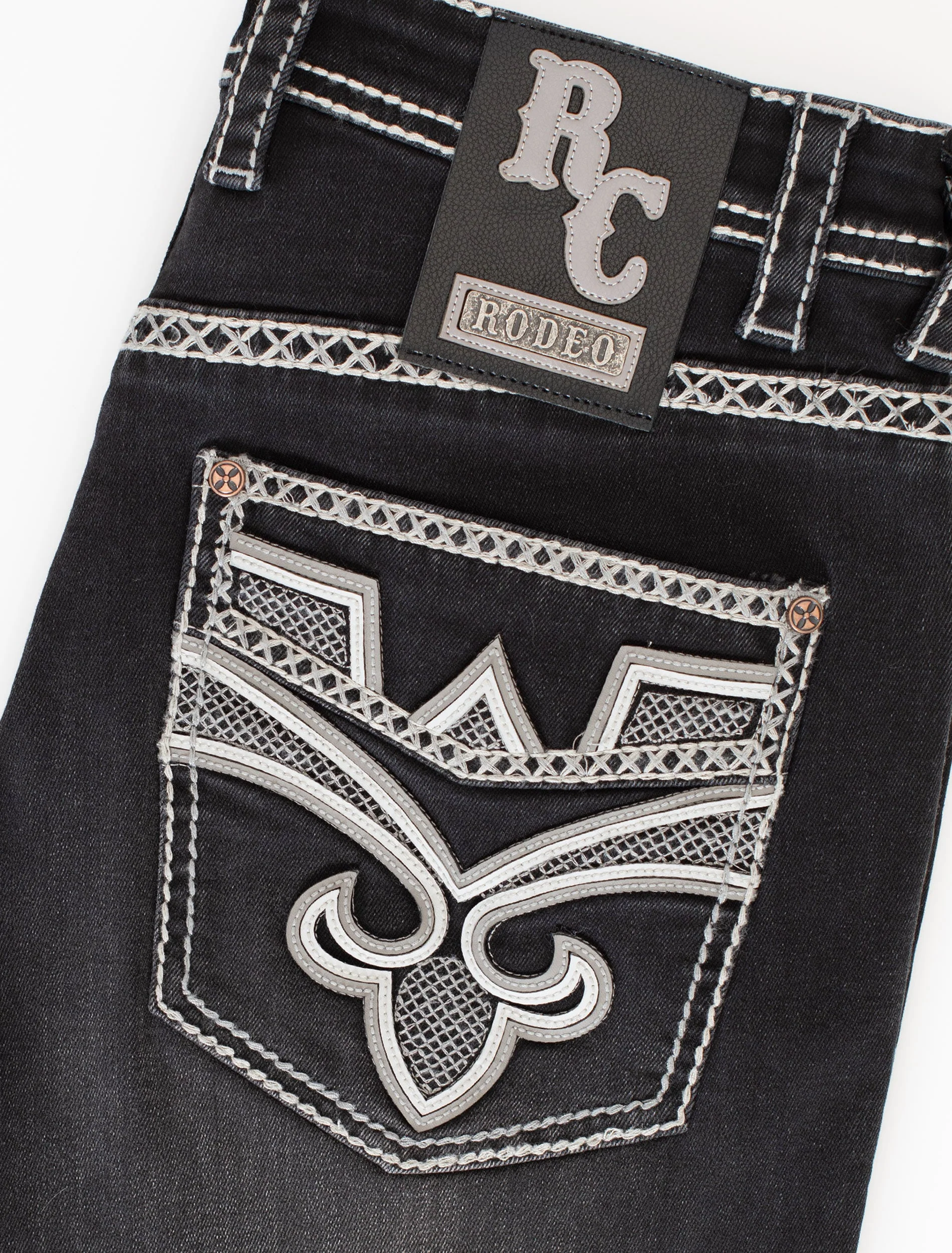 MEN'S COTTON/SPANDEX STRETCH FANCY SLIM STRAIGHT JEANS-RP500-502