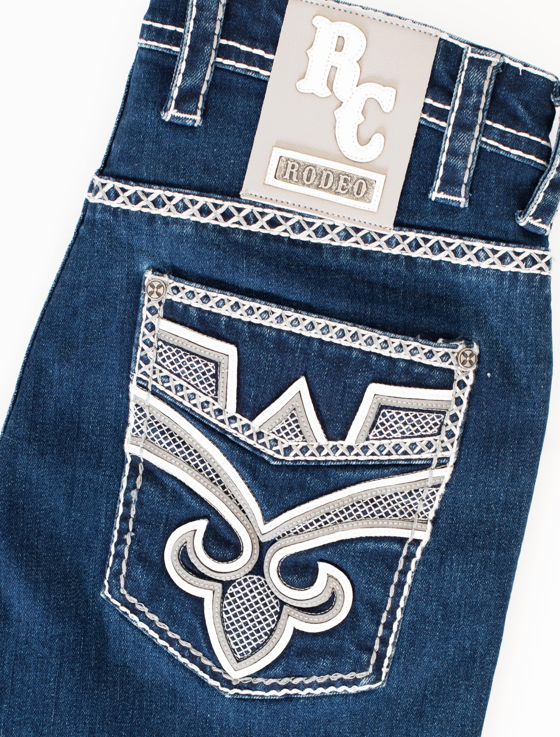 MEN'S COTTON/SPANDEX STRETCH FANCY SLIM STRAIGHT JEANS-RP500-503