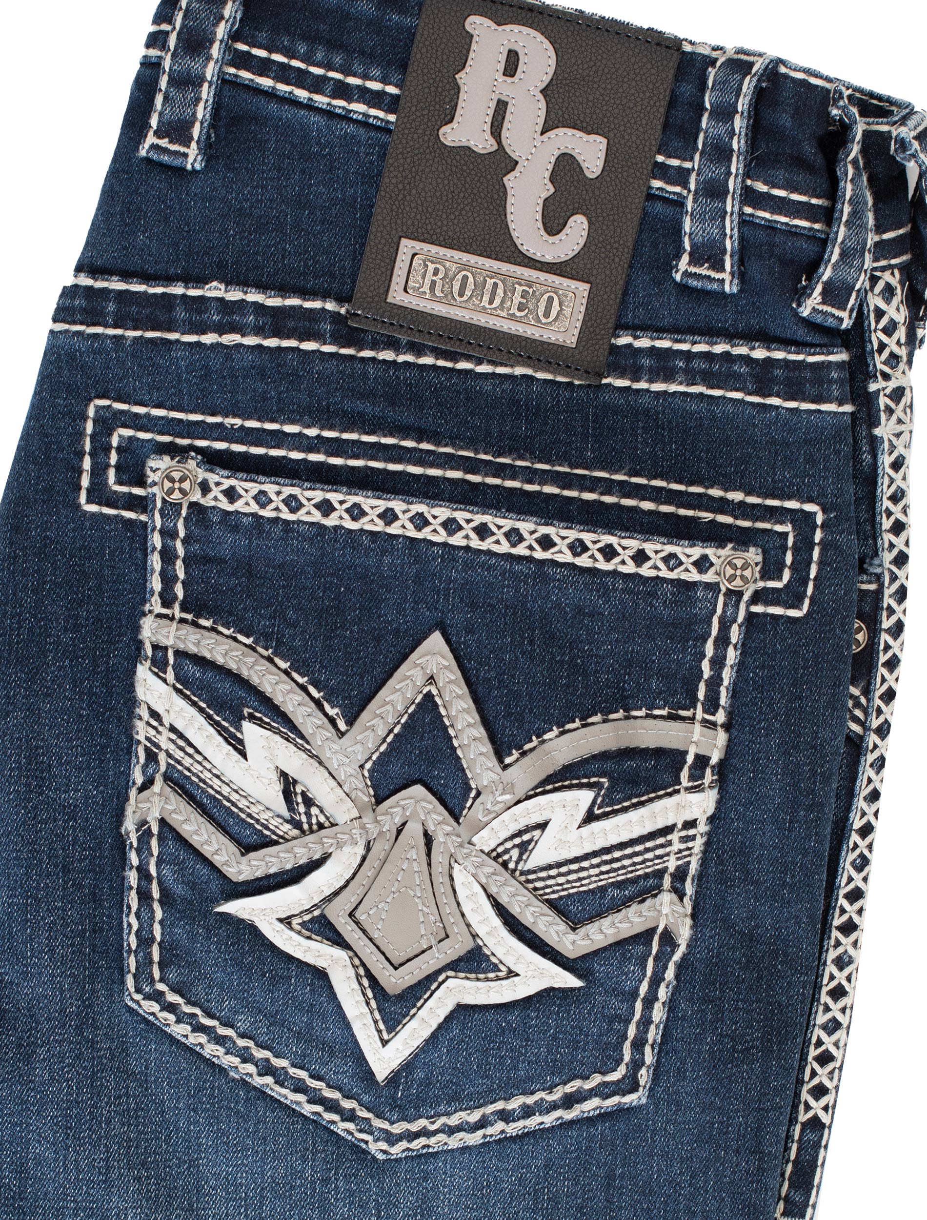 MEN'S COTTON/SPANDEX STRETCH FANCY SLIM STRAIGHT JEANS-RP500-506