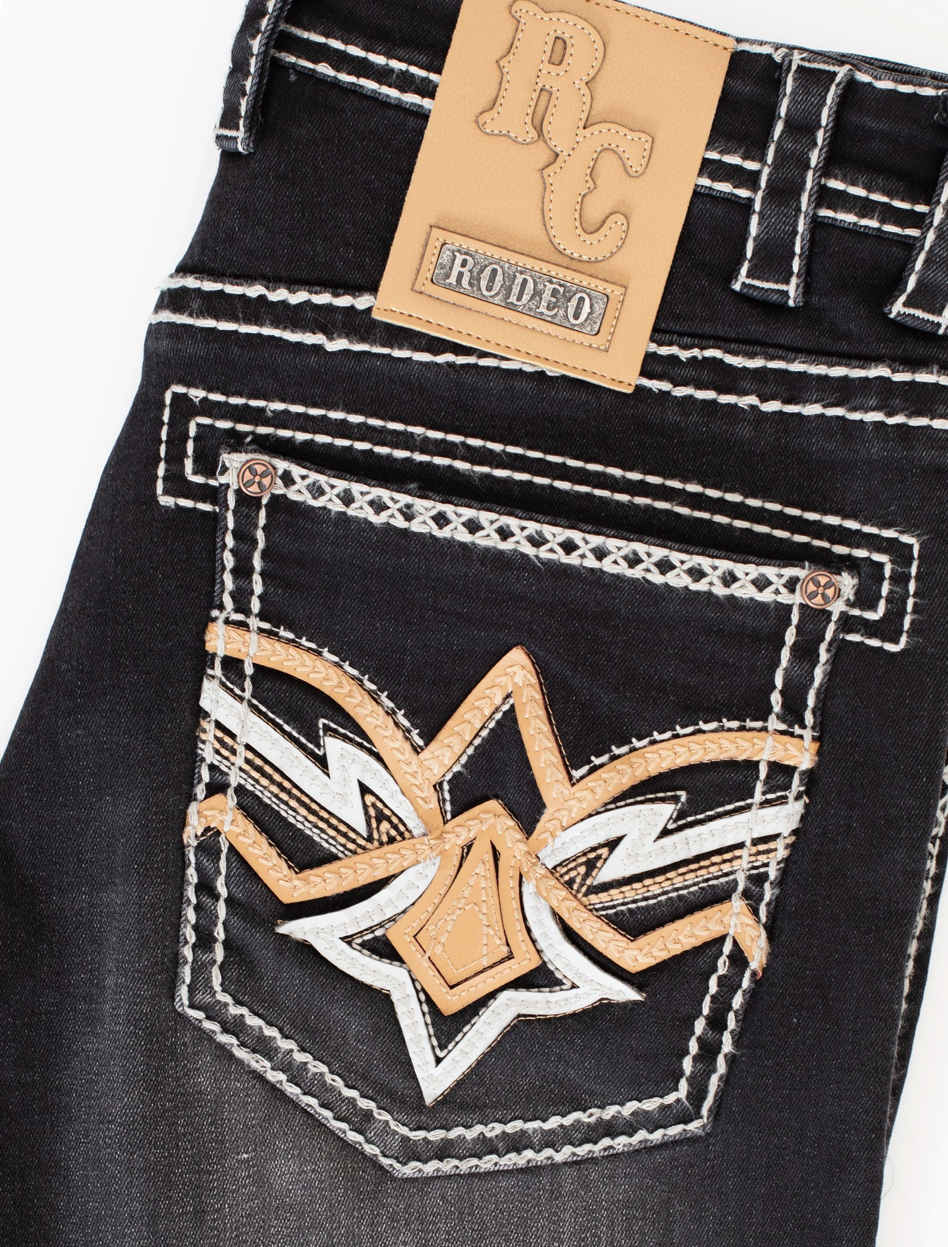 MEN'S COTTON/SPANDEX STRETCH FANCY SLIM STRAIGHT JEANS-RP500-507