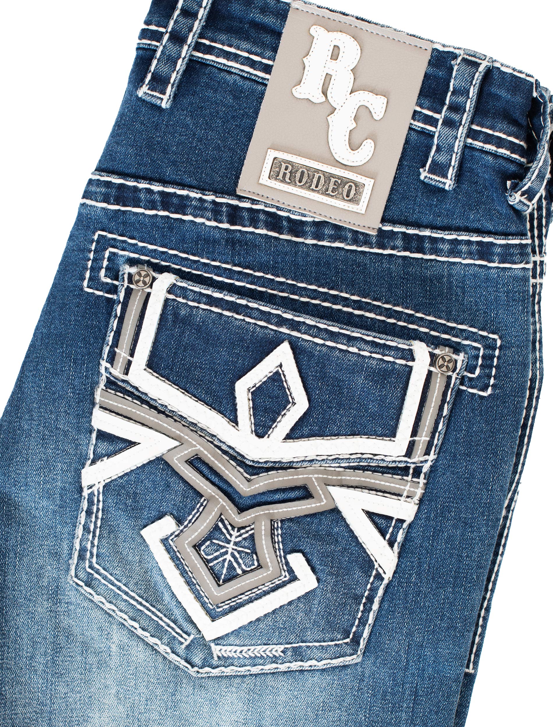 MEN'S COTTON/SPANDEX STRETCH FANCY SLIM STRAIGHT JEANS-RP500-508