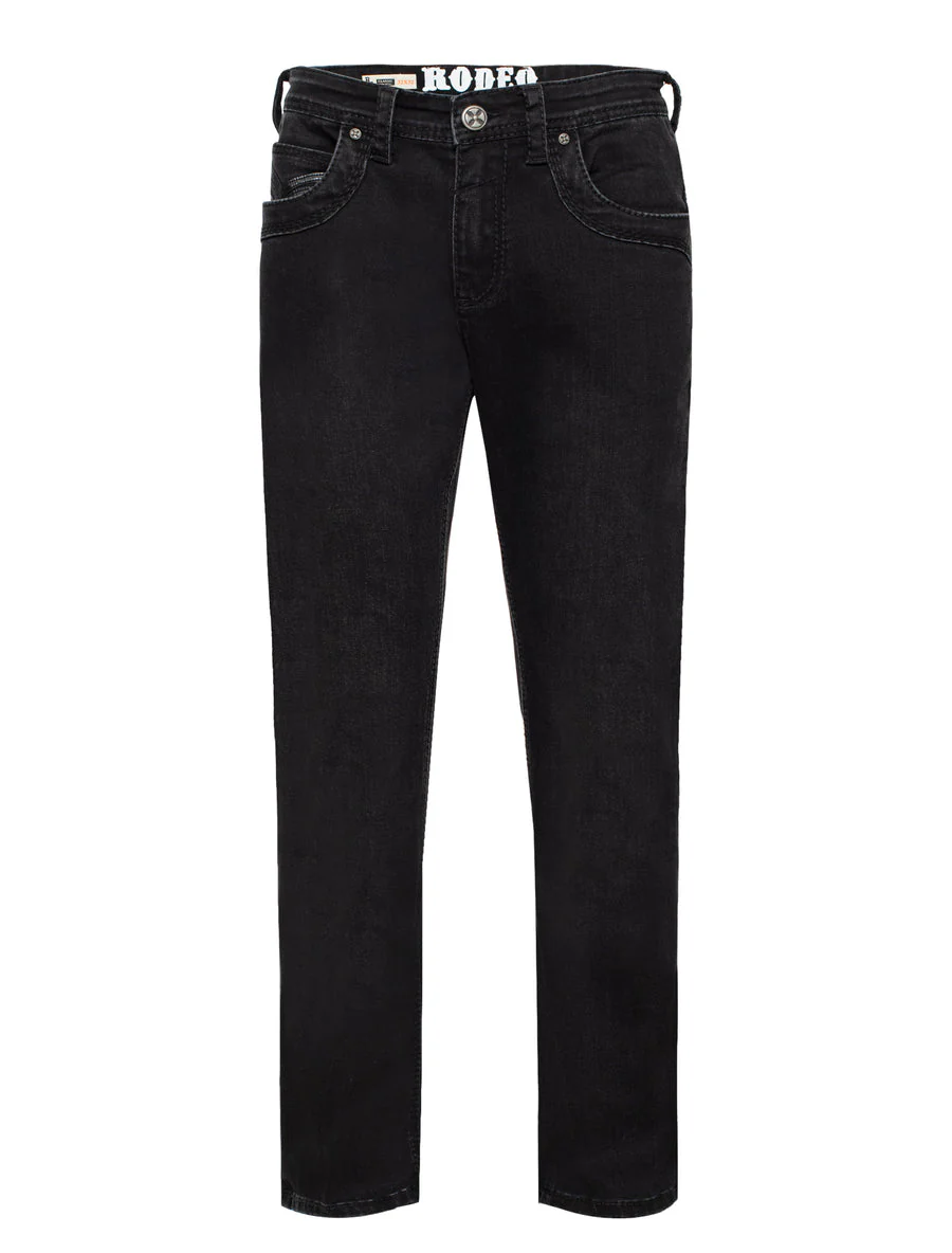 MEN'S COTTON/SPANDEX STRETCH FANCY SLIM STRAIGHT JEANS-RP500-511 - Image 2