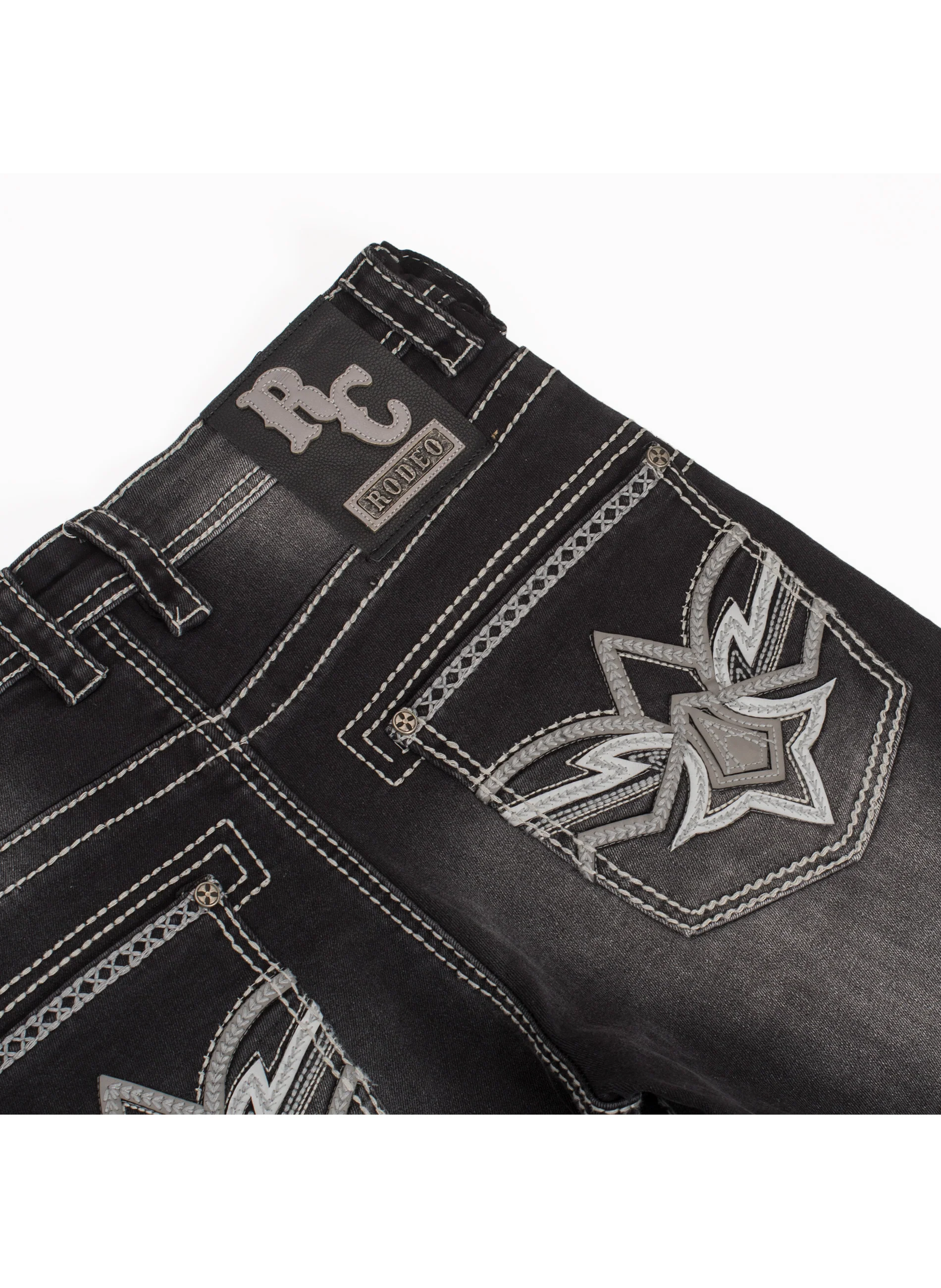 MEN'S COTTON/SPANDEX STRETCH FANCY SLIM STRAIGHT JEANS-RP500-516