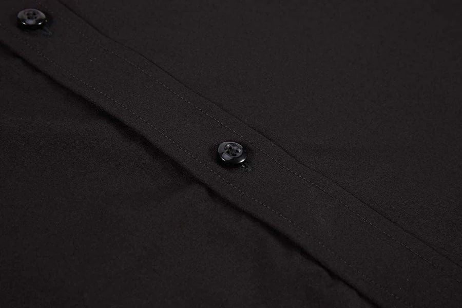 Calvetti Mens Dress Shirts Wrinkle Free Regular Long Sleeve Shirts - BLACK - Image 3