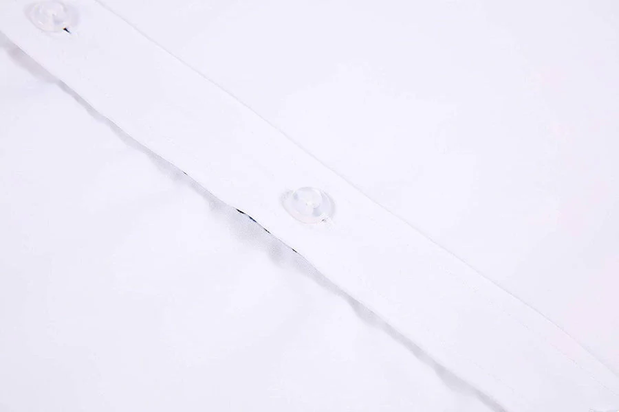 Calvetti Mens Dress Shirts Wrinkle Free Regular Long Sleeve Shirts - WHITE - Image 5