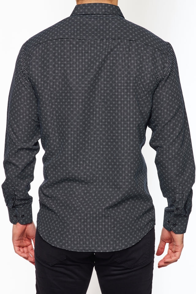 Mens Long Sleeve Printed Casual Button-Down Shirts HLS2004-105 - Image 2