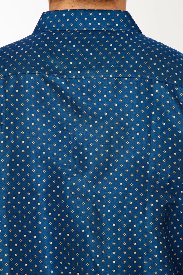 Mens Long Sleeve Printed Casual Button-Down Shirts HLS2004-118 - Image 3