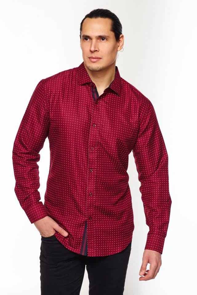 Mens Long Sleeve Printed Casual Button-Down Shirts HLS2004-119 - Image 2