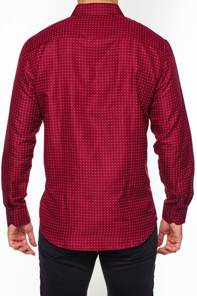 Mens Long Sleeve Printed Casual Button-Down Shirts HLS2004-119 - Image 5