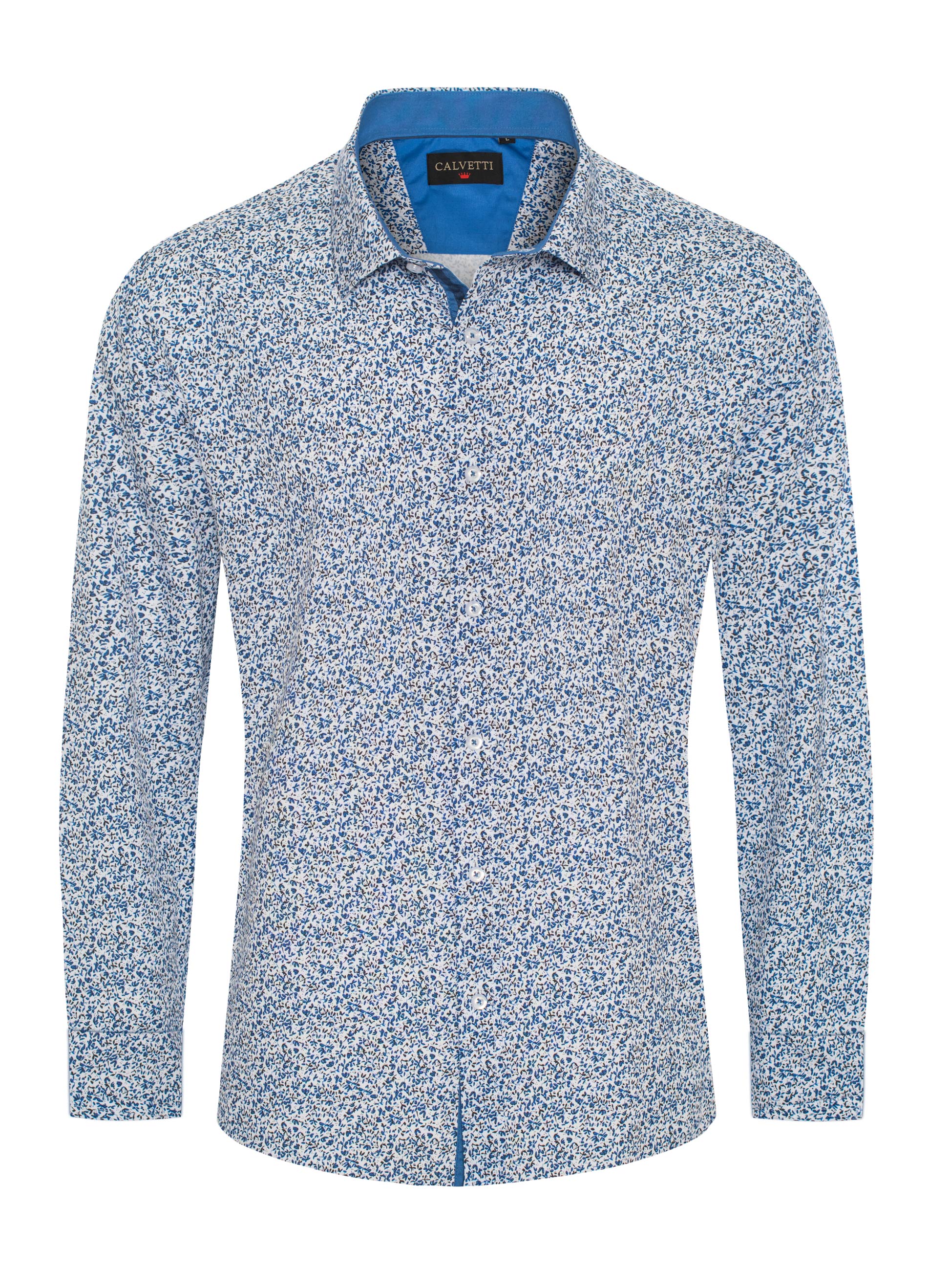 Mens Long Sleeve Printed Casual Button-Down Shirts HLS2004-122