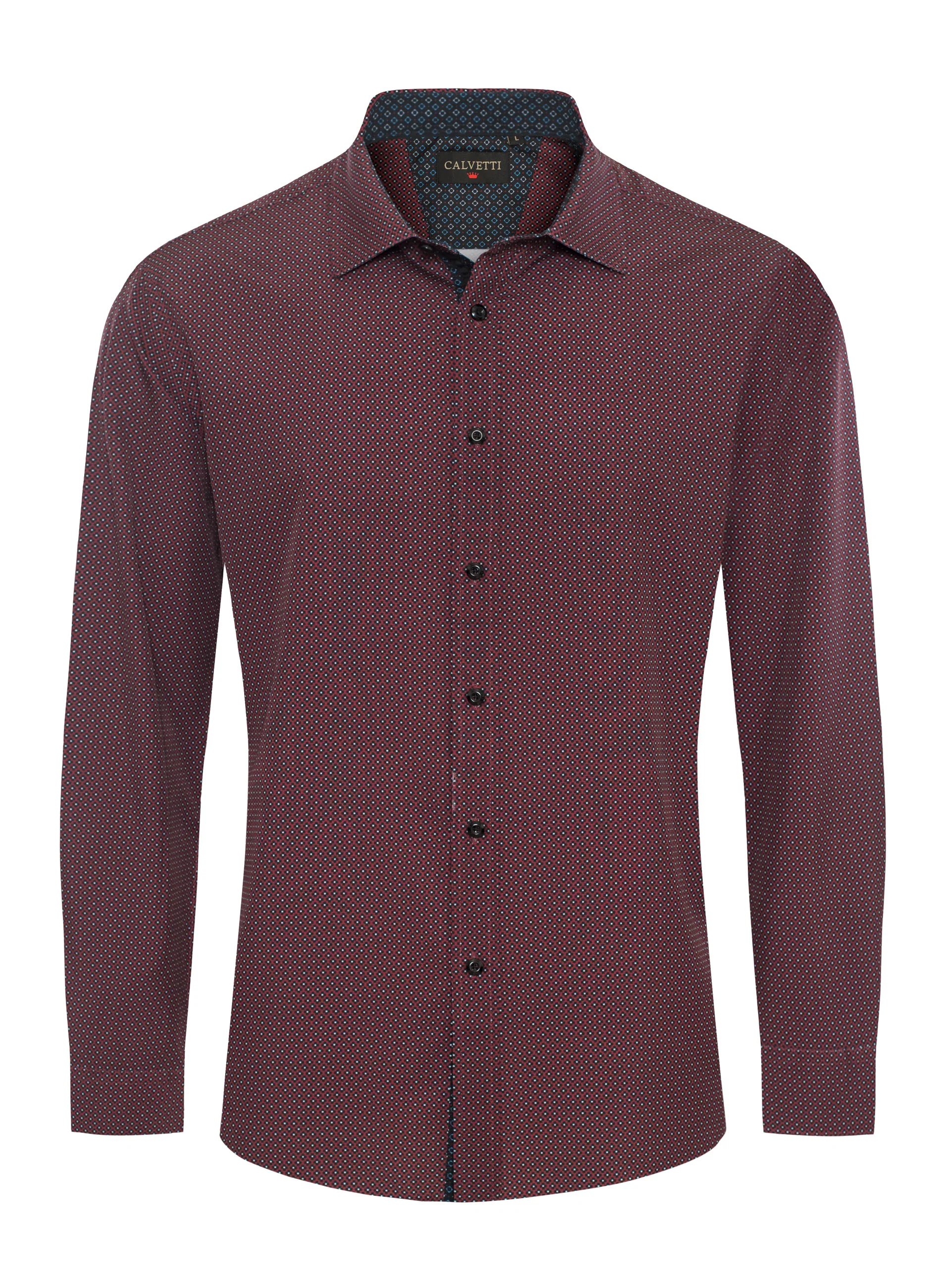 Mens Long Sleeve Printed Casual Button-Down Shirts HLS2004-125