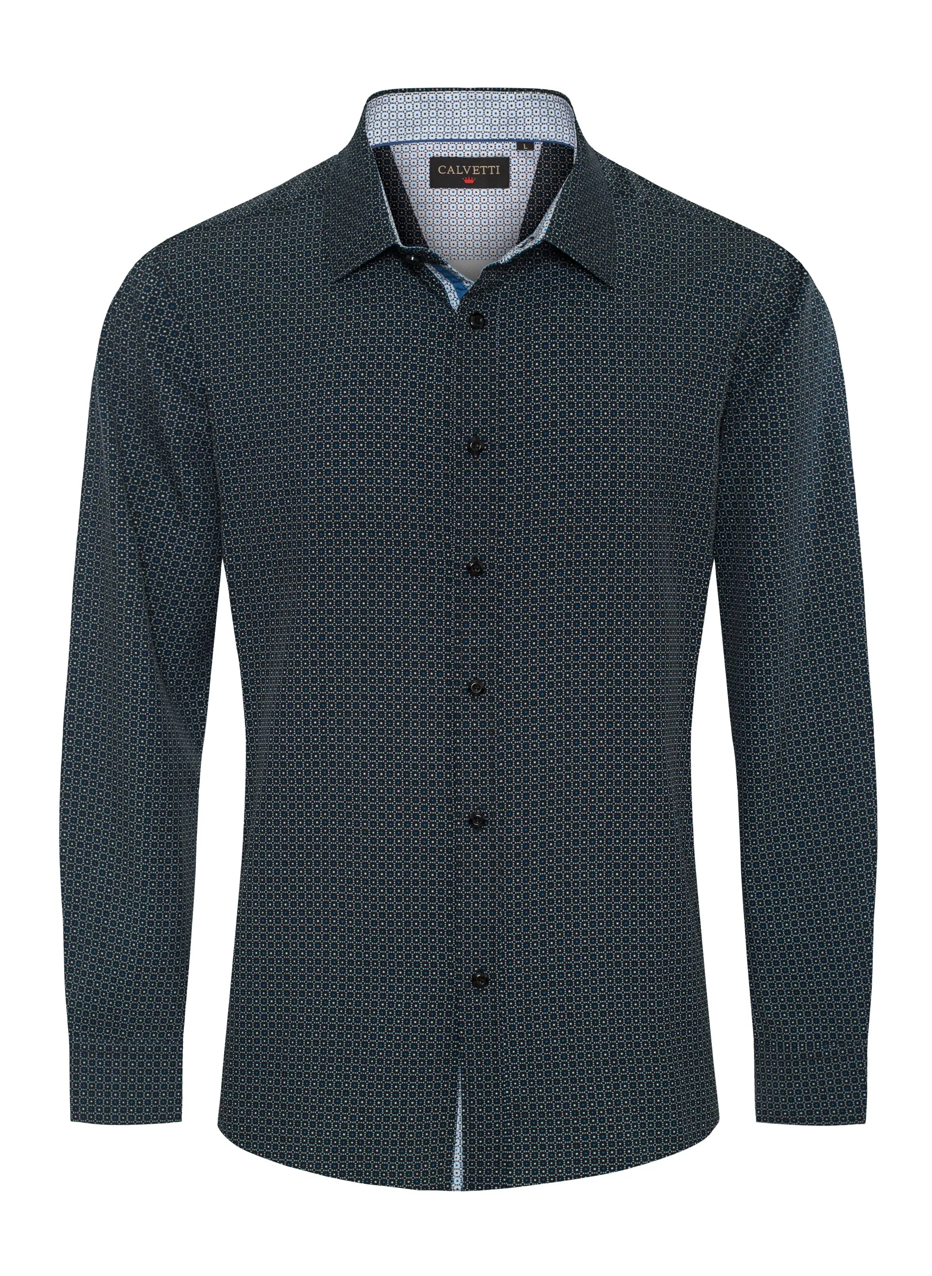 Mens Long Sleeve Printed Casual Button-Down Shirts HLS2004-127