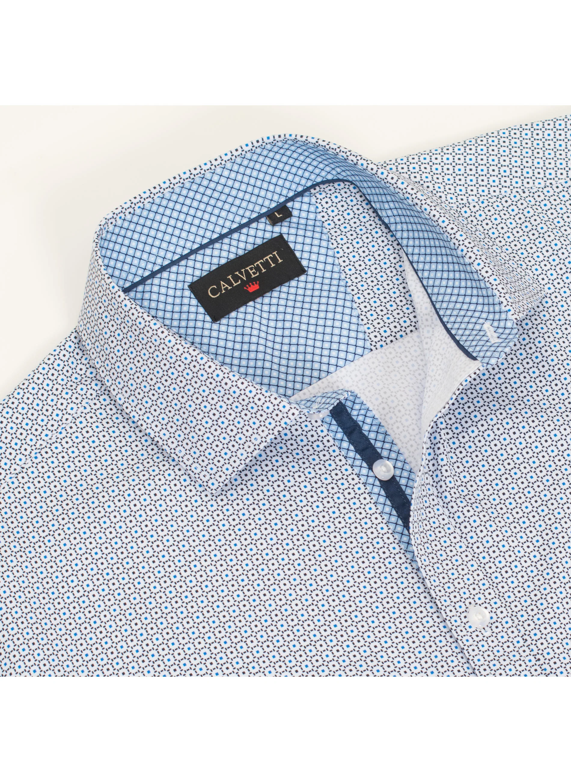 Mens Long Sleeve Printed Casual Button-Down Shirts HLS2004-128 - Image 3