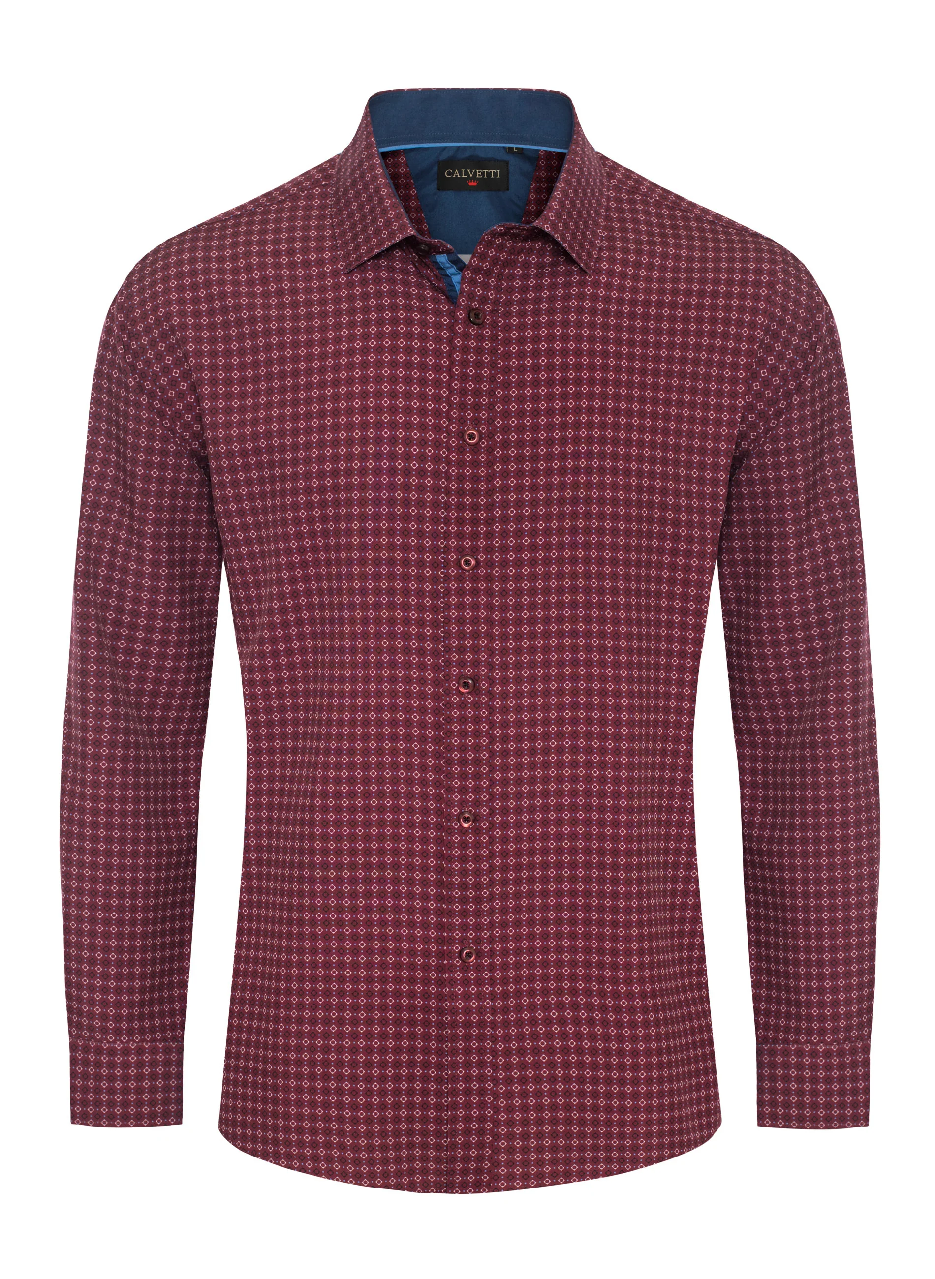 Mens Long Sleeve Printed Casual Button-Down Shirts HLS2004-130