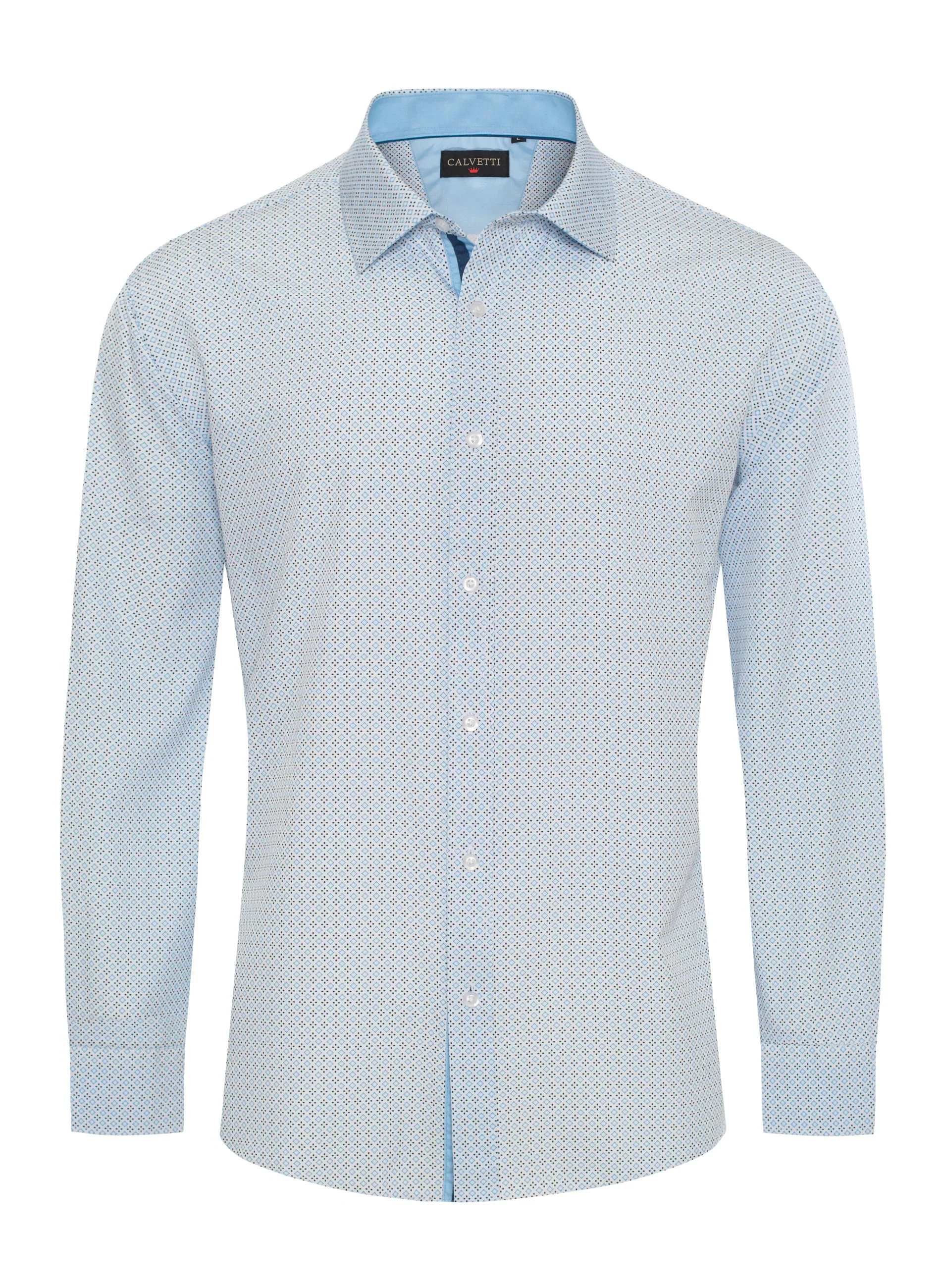 Mens Long Sleeve Printed Casual Button-Down Shirts HLS2004-131