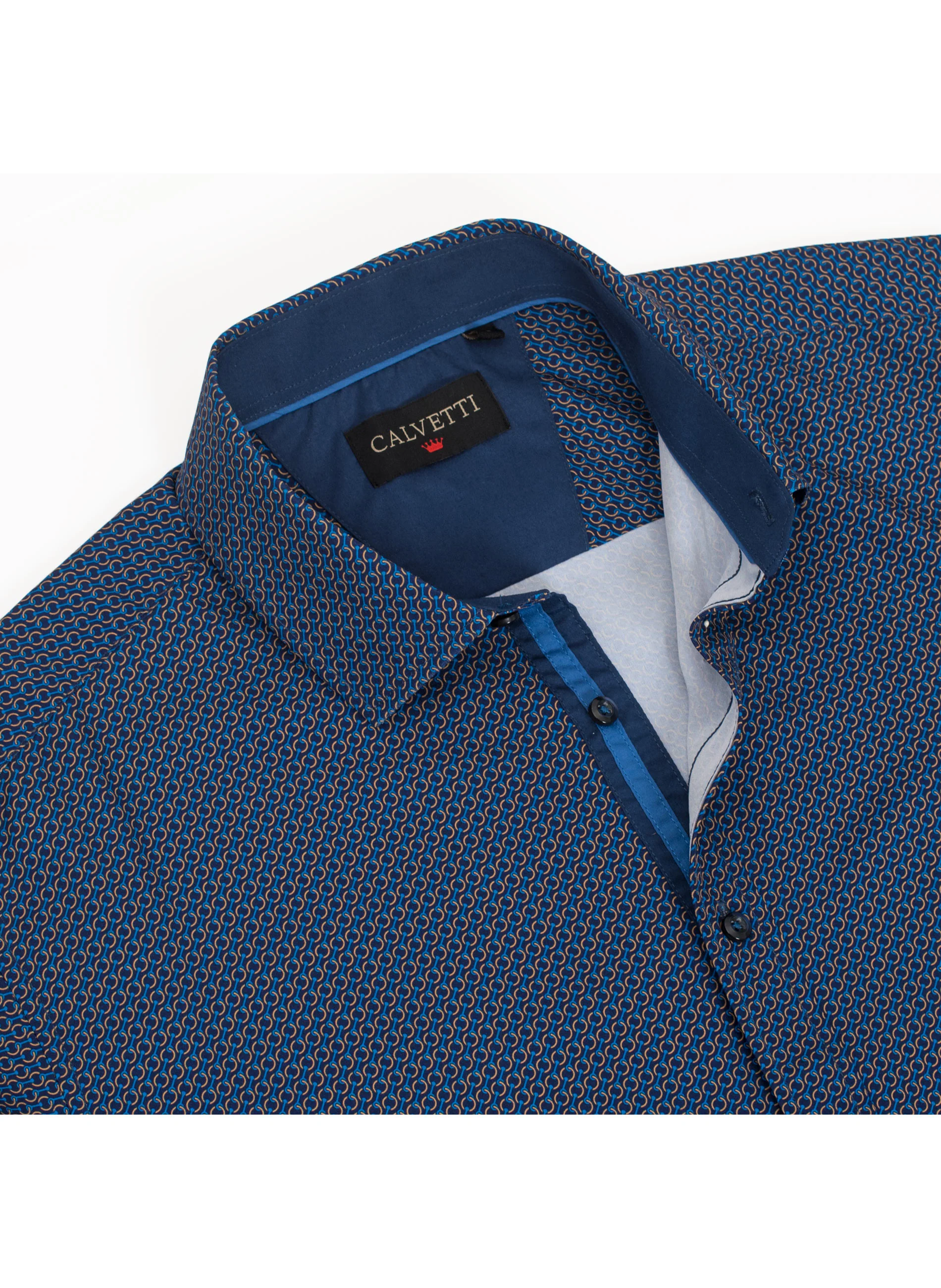 Mens Long Sleeve Printed Casual Button-Down Shirts HLS2004-132 - Image 3