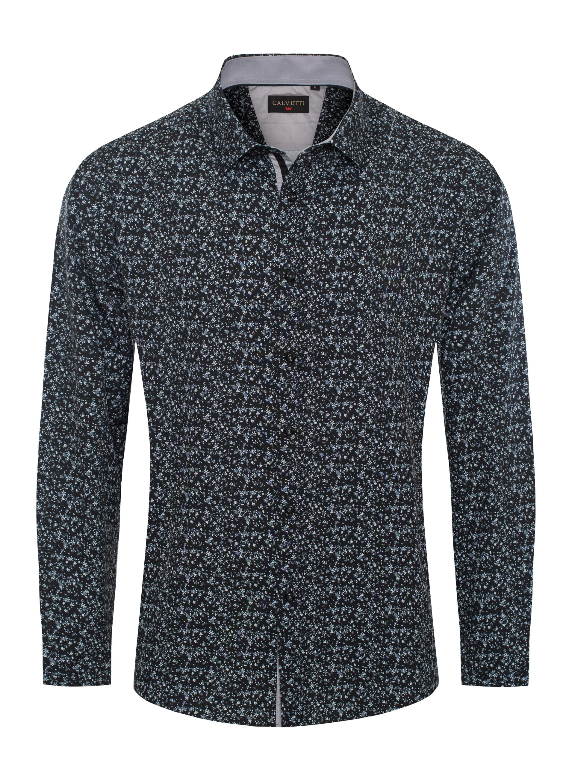 Mens Long Sleeve Printed Casual Button-Down Shirts HLS2004-133