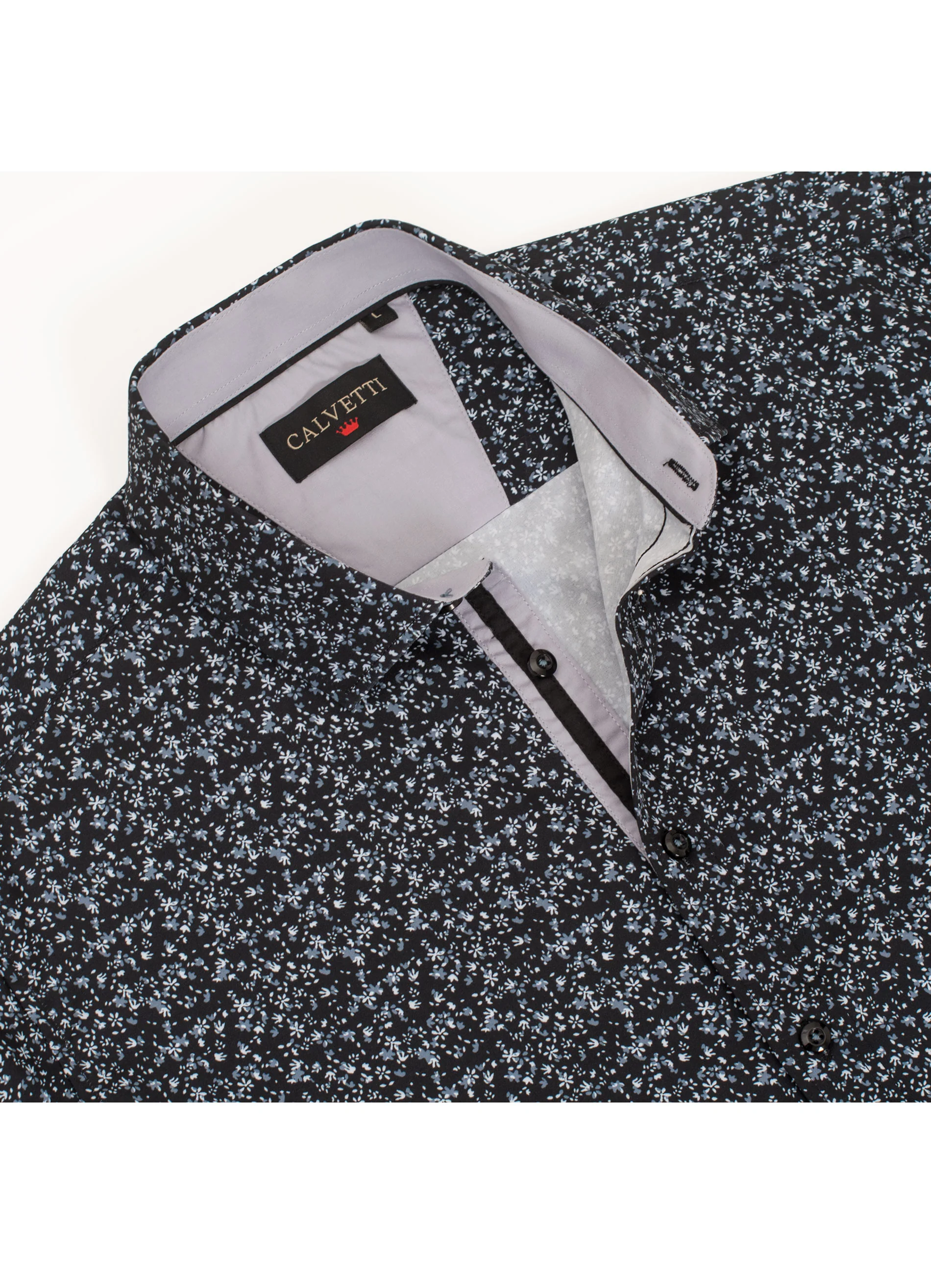Mens Long Sleeve Printed Casual Button-Down Shirts HLS2004-133 - Image 3