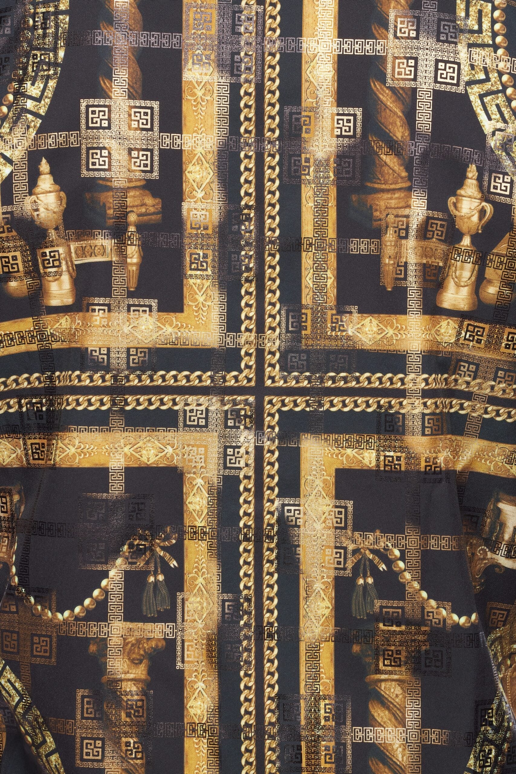 Mens Luxury Brand Printed Silk Like Shirts-HLS2002L-530 - Image 4