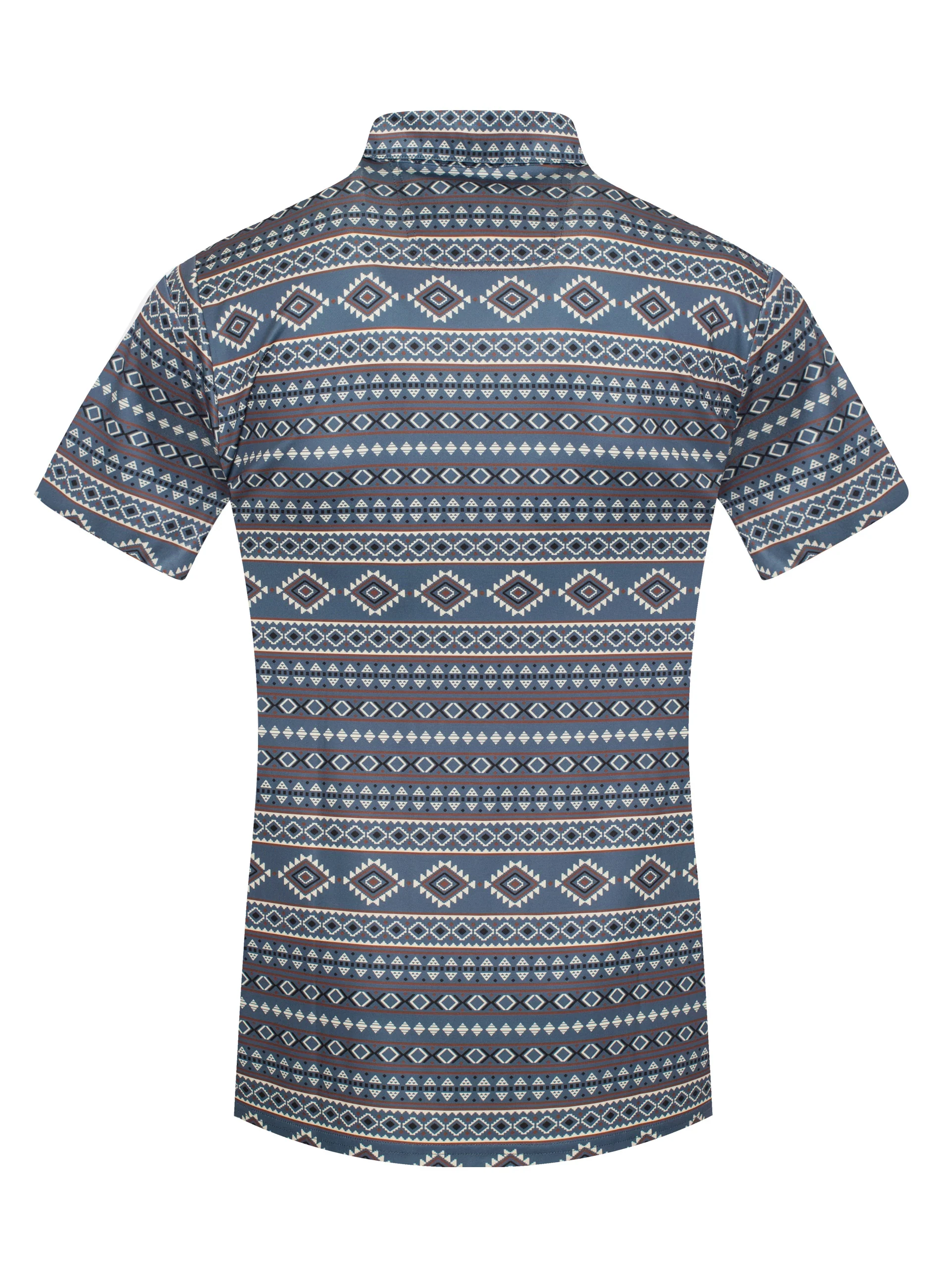 Men's Short Sleeve Modal Printed Polo Shirt – RS200-1104 - Image 2